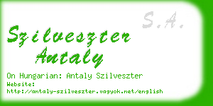 szilveszter antaly business card